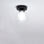 Moderno Lampadario Semiflusso in Vetro a Sfera da 1 Luce per Corridoio