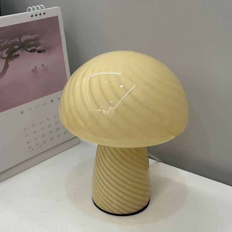 Lampada da Tavolo in Vetro Minimalista Moderna a 1 Luce a Forma di Fungo