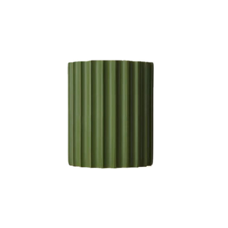 Applique da parete contemporanea scandinava in resina a mezza colonna con 2 luci per corridoio