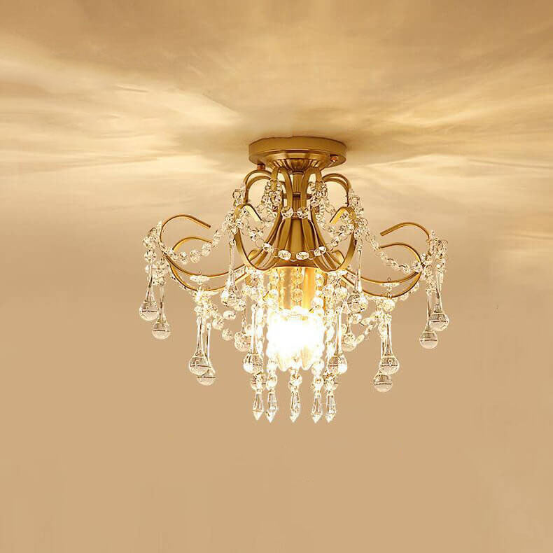 Moderna Semplice Luce da Soffitto a Semi-Filo a Forma di Fiore 1/3-Luce
