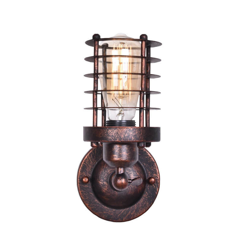 Applique da Parete in Ferro Battuto Industriale Retro del Nord con 1 Luce