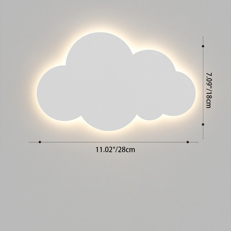 Lampada da Parete LED per Bambini a Forma di Nuvola Sorridente Creativa Contemporanea in Ferro e Acrilico per Camera da Letto