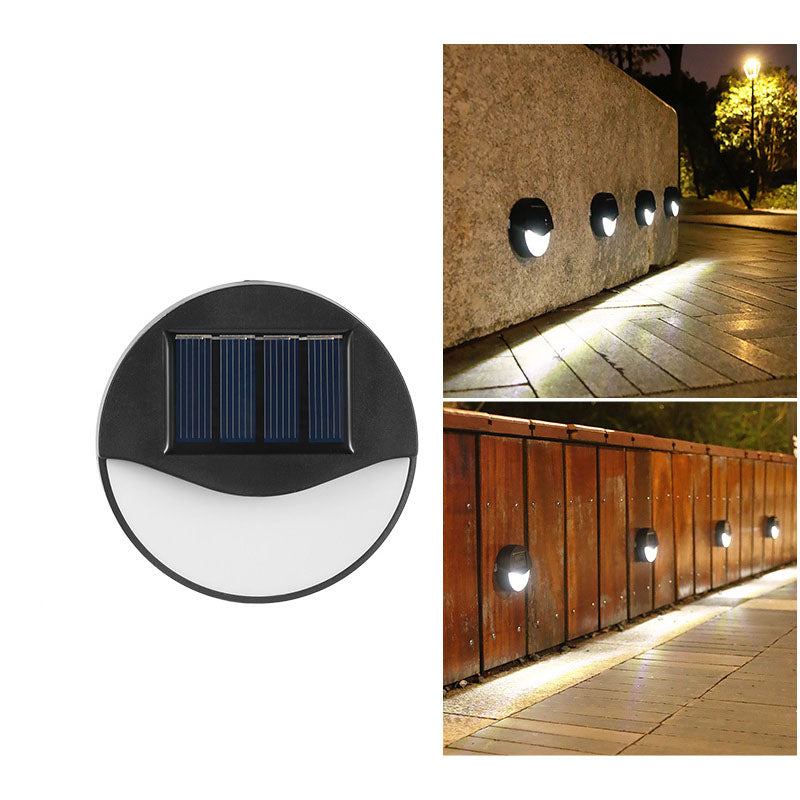 Luce da Esterno a LED Solare Rotonda Quadrata Moderna Minimalista Impermeabile per Passi da Patio
