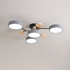 Lampada da soffitto LED semi-incassata con design a ramo di molecola rotonda scandinavo contemporaneo per il soggiorno