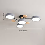 Lampada da soffitto LED semi-incassata con design a ramo di molecola rotonda scandinavo contemporaneo per il soggiorno
