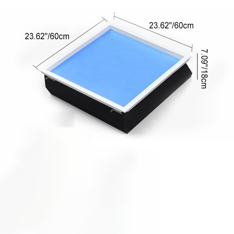 Moderna Lampada a Soffitto LED Metallica Minimalista Blu Cielo per Soggiorno