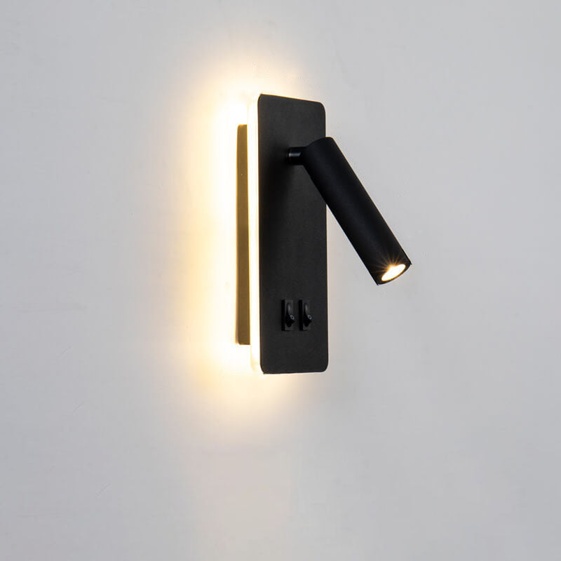 Faretto quadrato nordico contemporaneo in ferro, orientabile, lampada da parete LED per soggiorno e camera da letto