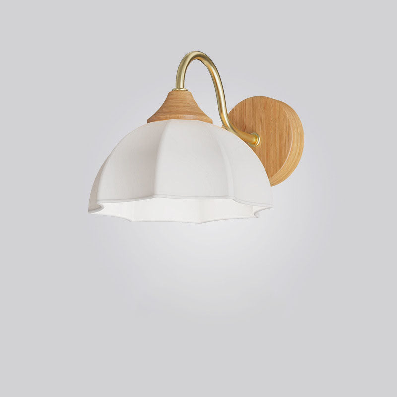 Applique da Parete Rotonda in Vetro e Ferro Striato Nordic Contemporaneo con 1 Luce per Soggiorno e Camera da Letto