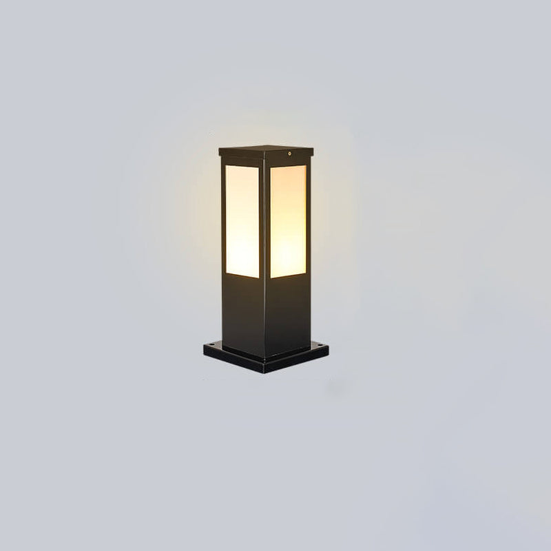 Lampada da Giardino Moderna a Colonna Quadrata Impermeabile per Esterni