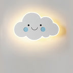 Lampada da Parete LED per Bambini a Forma di Nuvola Sorridente Creativa Contemporanea in Ferro e Acrilico per Camera da Letto