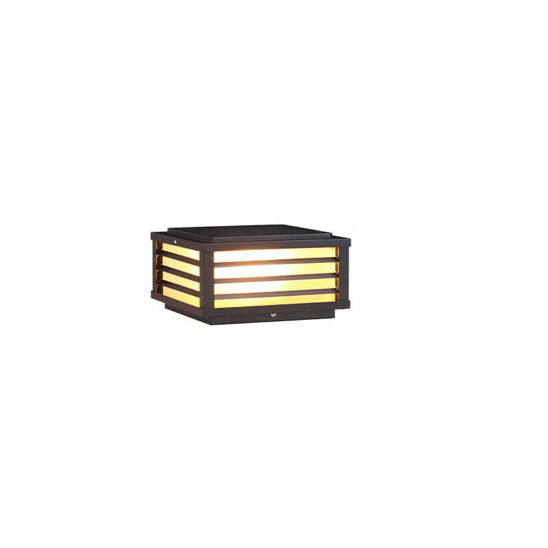 Illuminazione paesaggistica moderna minimalista impermeabile a energia solare in alluminio quadrato con LED per giardino