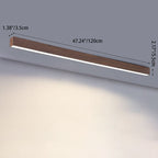 Moderna Lampada da Soffitto LED a Incasso in Alluminio con Venature di Legno