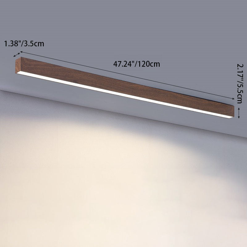 Moderna Lampada da Soffitto LED a Incasso in Alluminio con Venature di Legno