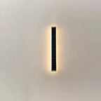 Lampada da Parete LED Solare Rettangolare Impermeabile in Alluminio e Acrilico Minimalista Moderna per Esterni