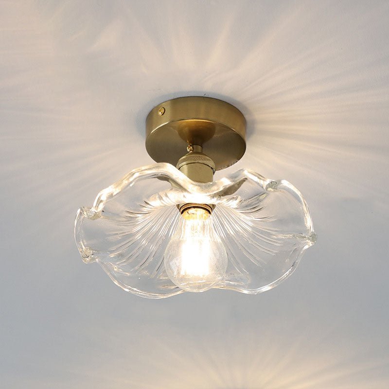 Lampada da soffitto in vetro a forma di hibiscus