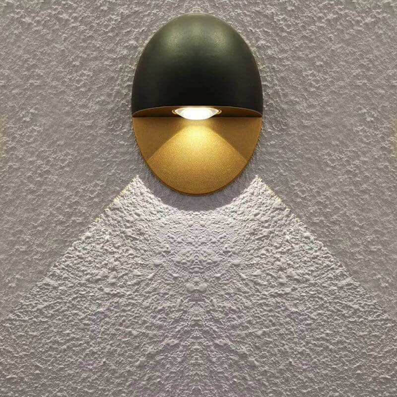 Lampada da Parete LED Impermeabile in Alluminio a Forma Ovale Minimalista Moderna per Esterni