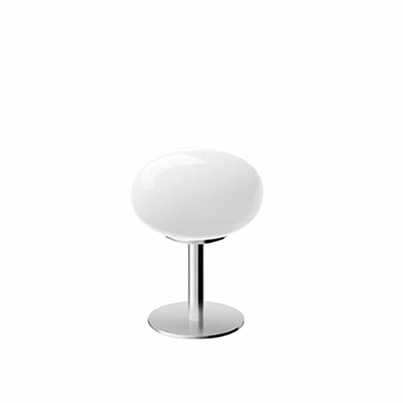Lampada da Tavolo in Ferro e Vetro Nordica Contemporanea a 1 Luce per Camera da Letto