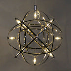 Lampadario Pendente Creativo Contemporaneo in Ferro con 12 Luci LED Fuochi d'Artificio per Soggiorno