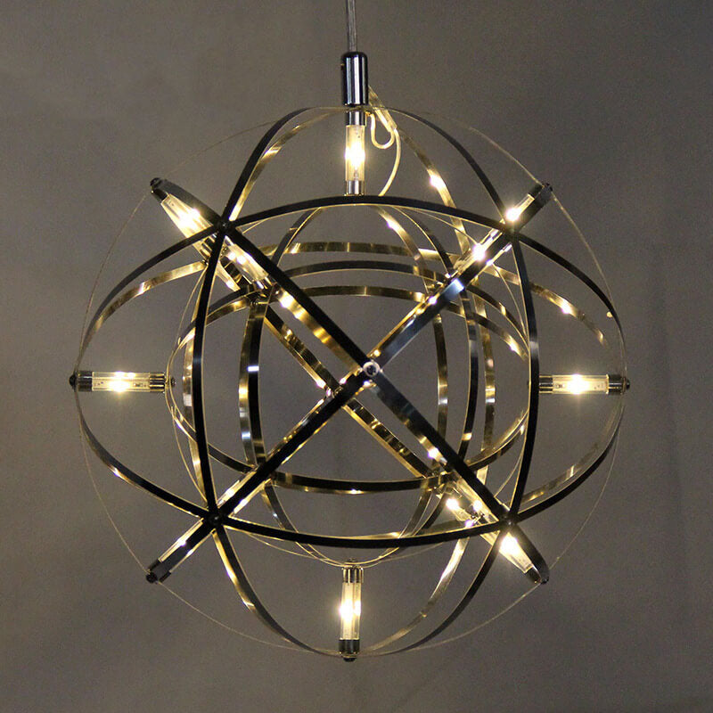Lampadario Pendente Creativo Contemporaneo in Ferro con 12 Luci LED Fuochi d'Artificio per Soggiorno