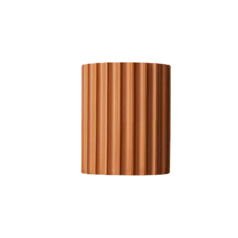 Applique da parete contemporanea scandinava in resina a mezza colonna con 2 luci per corridoio