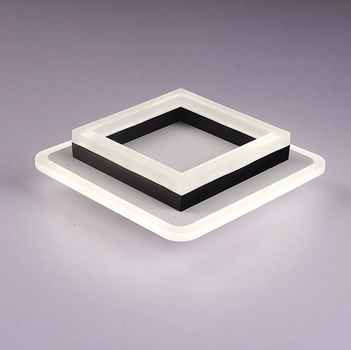 Lampada da soffitto LED a incasso quadrata circolare in acrilico semplice nordico