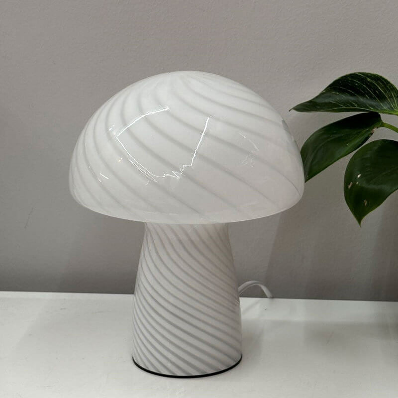 Lampada da Tavolo in Vetro Minimalista Moderna a 1 Luce a Forma di Fungo