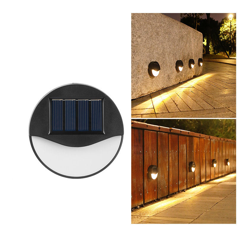 Luce da Esterno a LED Solare Rotonda Quadrata Moderna Minimalista Impermeabile per Passi da Patio