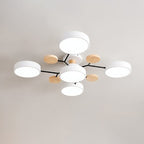 Lampada da soffitto LED semi-incassata con design a ramo di molecola rotonda scandinavo contemporaneo per il soggiorno
