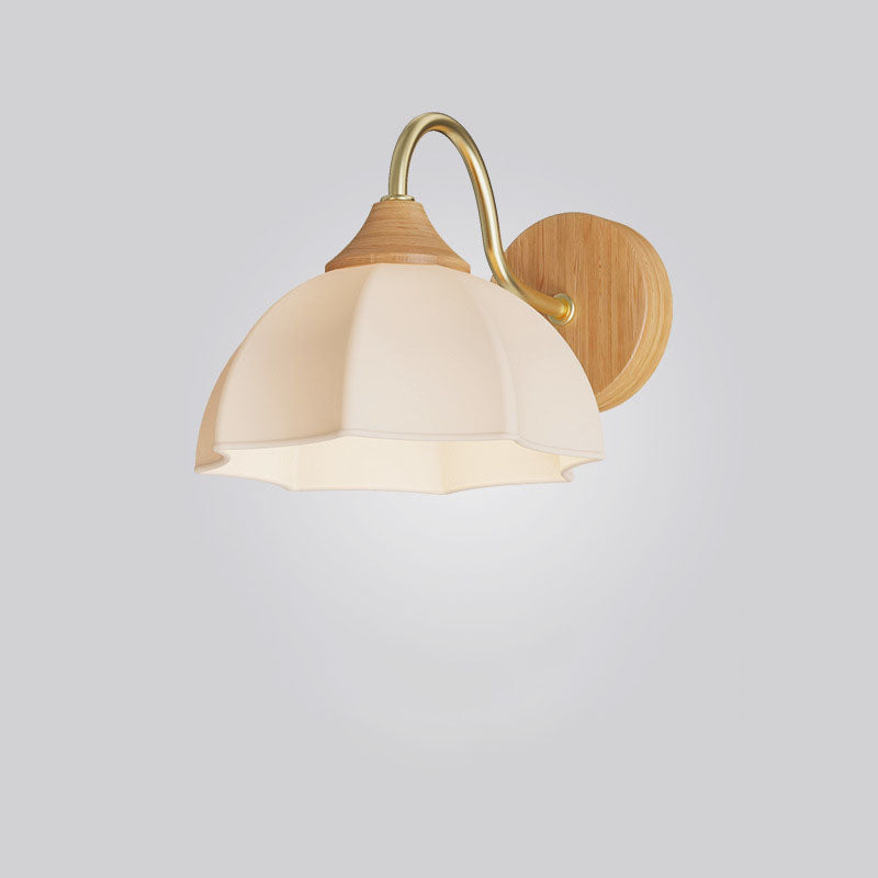 Applique da Parete Rotonda in Vetro e Ferro Striato Nordic Contemporaneo con 1 Luce per Soggiorno e Camera da Letto