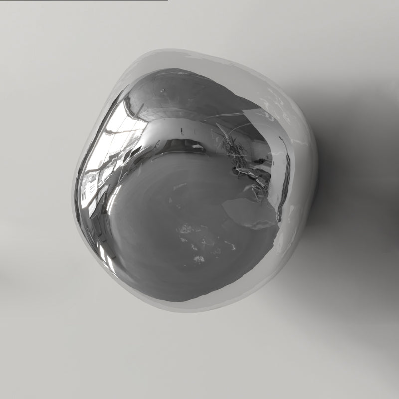 Lampada da parete a sfera irregolare in vetro elettroplaccato minimalista moderna con 1 luce per soggiorno