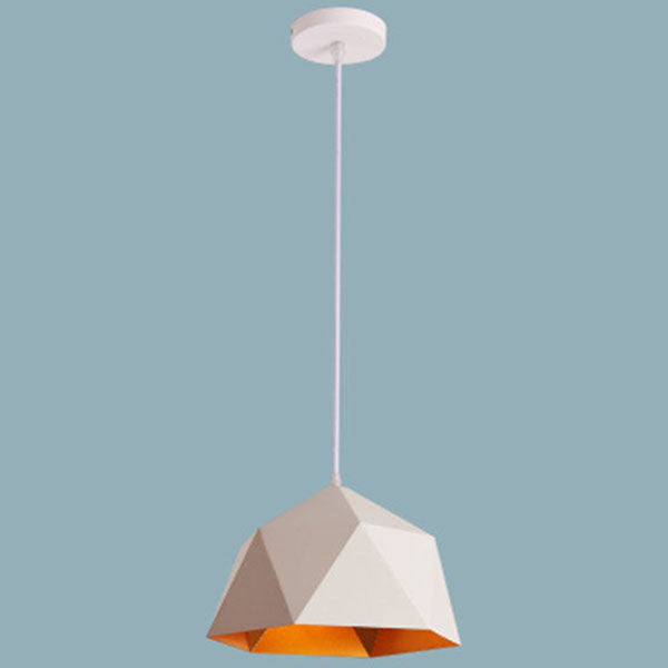 Moderna Lampada a Sospensione in Ferro Geometrica a Rombo con 1 Luce