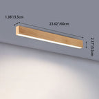 Moderna Lampada da Soffitto LED a Incasso in Alluminio con Venature di Legno