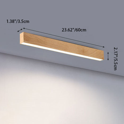 Moderna Lampada da Soffitto LED a Incasso in Alluminio con Venature di Legno
