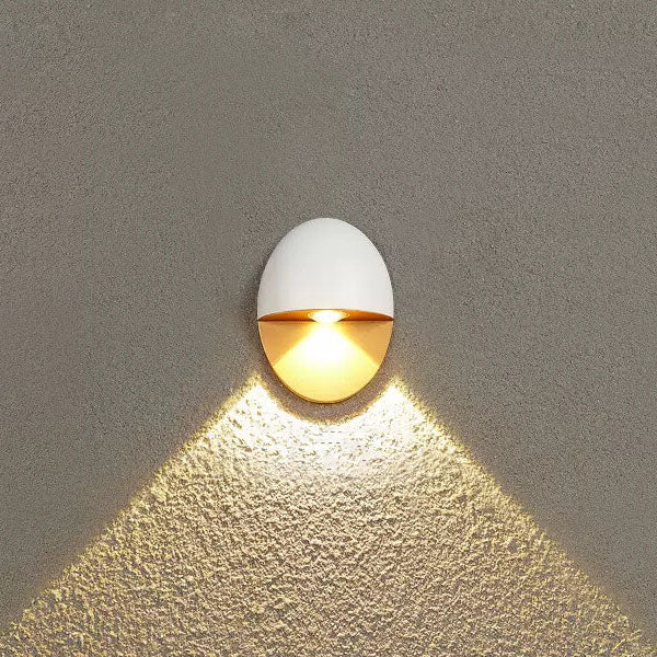Lampada da Parete LED Impermeabile in Alluminio a Forma Ovale Minimalista Moderna per Esterni