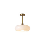 Lampada a Sospensione Moderno Retro Rotonda in Vetro Colorato con Rame Elettroplaccato 1 Luce