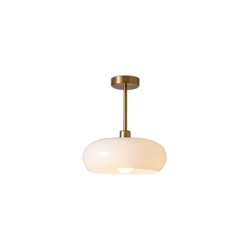Lampada a Sospensione Moderno Retro Rotonda in Vetro Colorato con Rame Elettroplaccato 1 Luce
