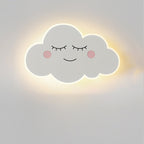 Lampada da Parete LED per Bambini a Forma di Nuvola Sorridente Creativa Contemporanea in Ferro e Acrilico per Camera da Letto