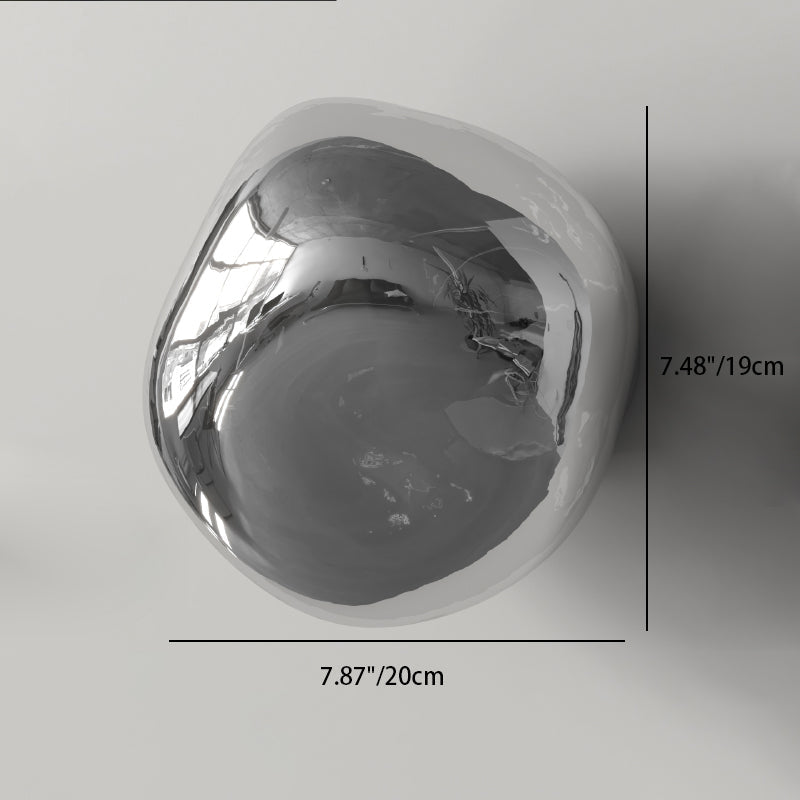 Lampada da parete a sfera irregolare in vetro elettroplaccato minimalista moderna con 1 luce per soggiorno