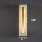 Applique da Parete LED in Ottone e Marmo di Lusso Leggero a Forma Ovale e Quadrata