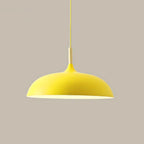 Lampada a sospensione a cupola in metallo e legno minimalista moderna con 1 luce per sala da pranzo e soggiorno