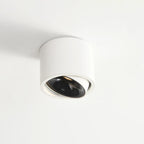 Faretto rotondo in alluminio minimalista moderno, regolabile, a LED, montato a soffitto per soggiorno