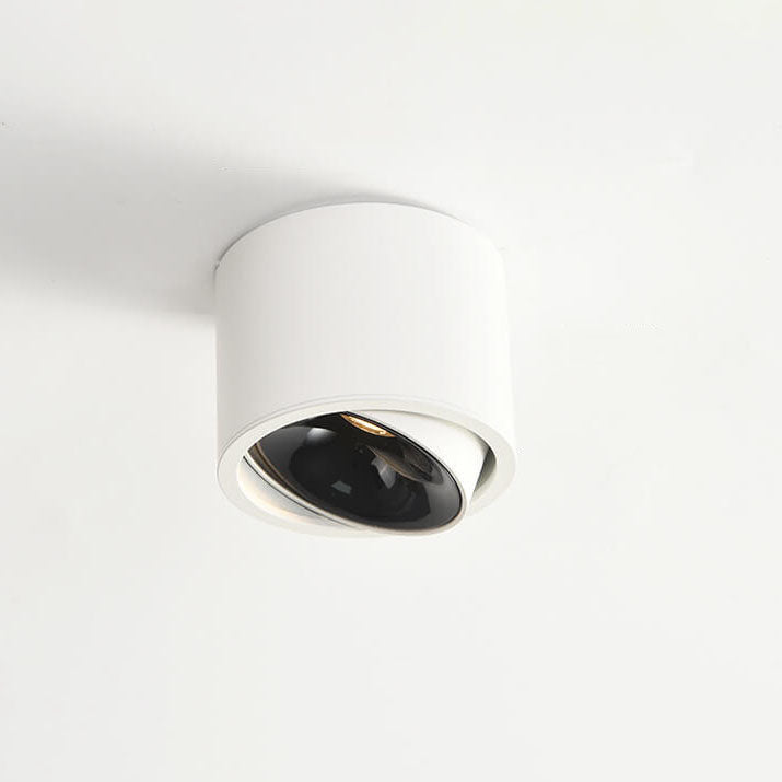 Faretto rotondo in alluminio minimalista moderno, regolabile, a LED, montato a soffitto per soggiorno