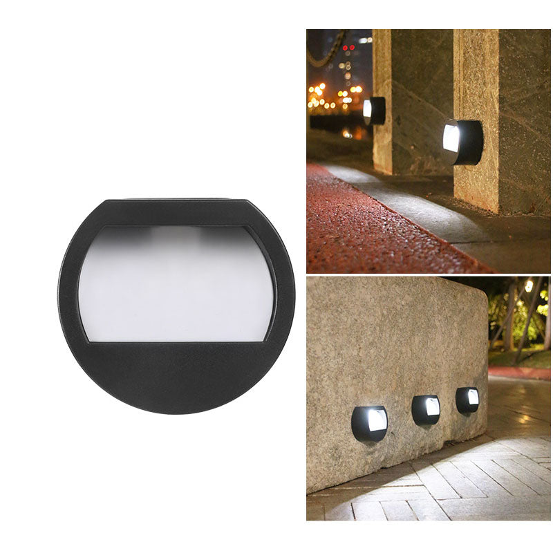 Luce da Esterno a LED Solare Rotonda Quadrata Moderna Minimalista Impermeabile per Passi da Patio