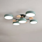 Lampada da soffitto LED semi-incassata con design a ramo di molecola rotonda scandinavo contemporaneo per il soggiorno