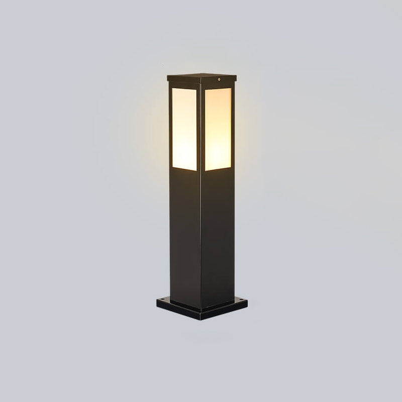 Lampada da Giardino Moderna a Colonna Quadrata Impermeabile per Esterni