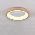 Lampada da soffitto a LED rotonda in legno log minimalista nordico