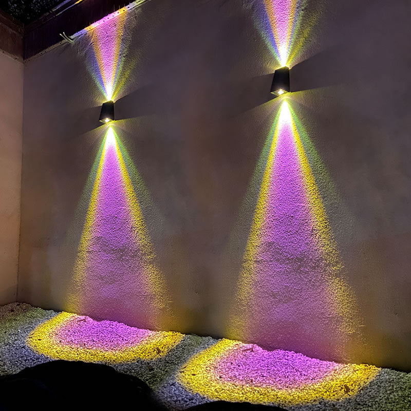Lampada da Parete LED Impermeabile a Trapezio Semplice per Esterni con Luce Su e Giù