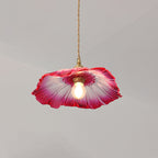 Lampada a Sospensione in Vetro di Rame con Girasole in Stile Art Deco Moderna per Soggiorno