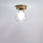 Moderno Lampadario Semiflusso in Vetro a Sfera da 1 Luce per Corridoio