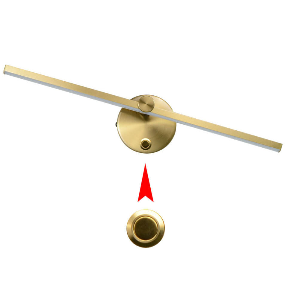 Lampada da parete a LED con specchio in alluminio lungo, stile minimalista nordico